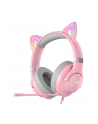onikuma Słuchawki gamingowe X30 kocie uszy Różowe - nr 1