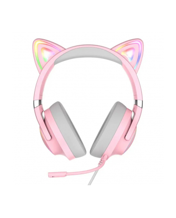 onikuma Słuchawki gamingowe X30 kocie uszy Różowe