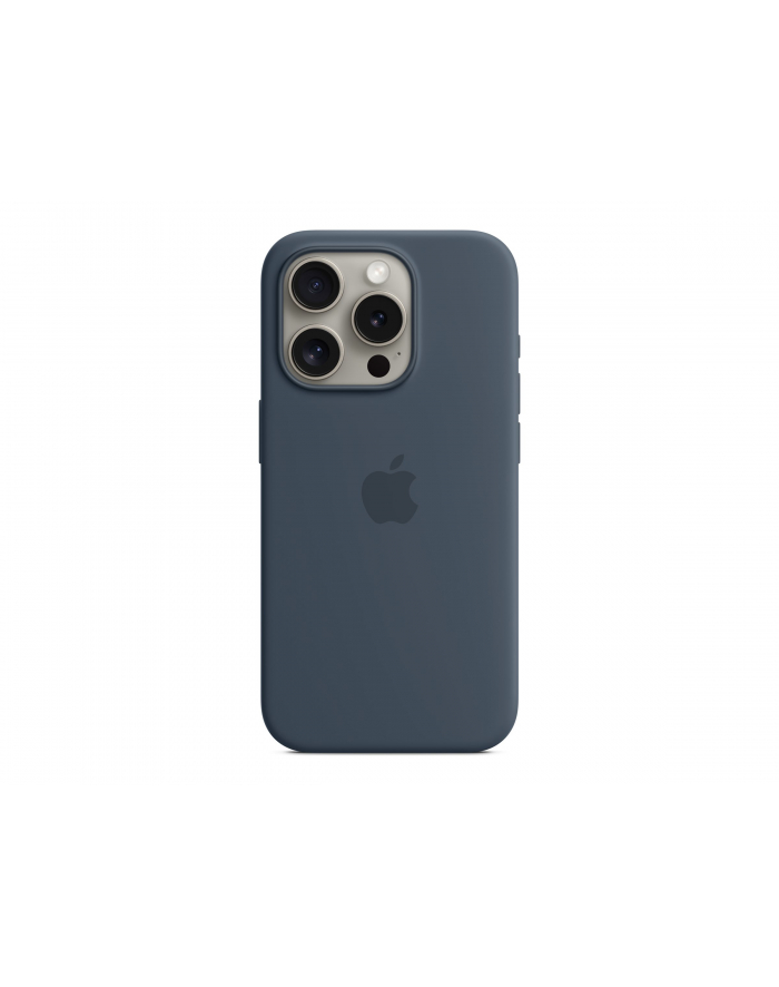 apple Etui silikonowe z MagSafe do iPhonea 15 Pro - sztormowy błękit główny