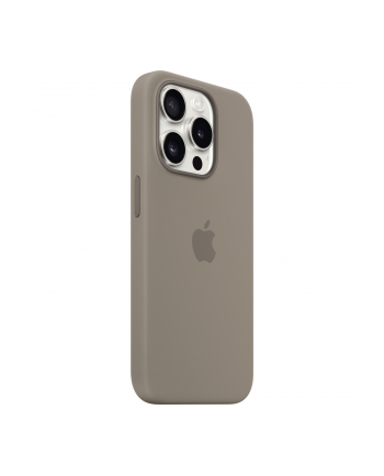 apple Etui silikonowe z MagSafe do iPhonea 15 Pro - popielaty brąz