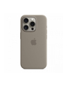 apple Etui silikonowe z MagSafe do iPhonea 15 Pro - popielaty brąz - nr 1