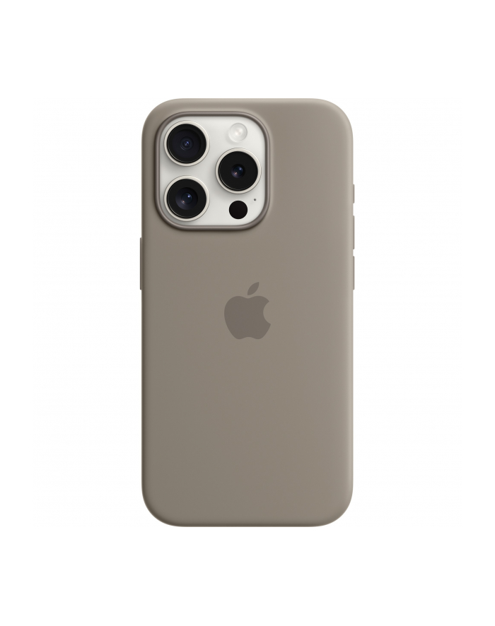 apple Etui silikonowe z MagSafe do iPhonea 15 Pro - popielaty brąz główny