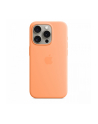 apple Etui silikonowe z MagSafe do iPhonea 15 Pro - pomarańczowy sorbet - nr 1