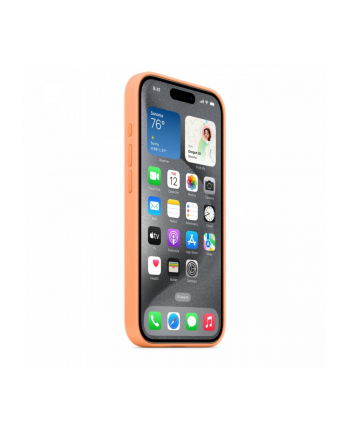 apple Etui silikonowe z MagSafe do iPhonea 15 Pro - pomarańczowy sorbet