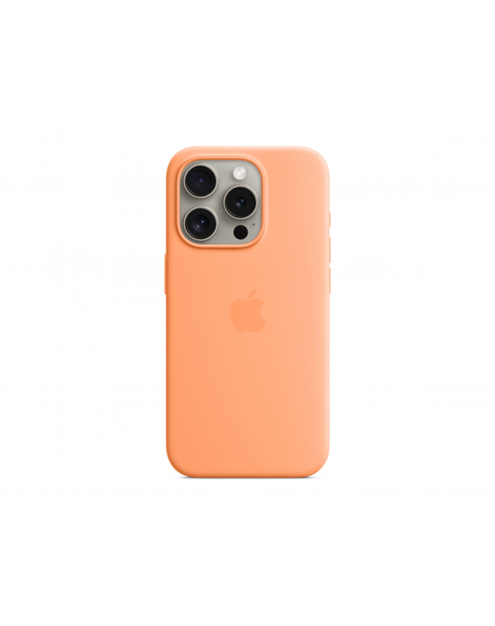apple Etui silikonowe z MagSafe do iPhonea 15 Pro - pomarańczowy sorbet główny