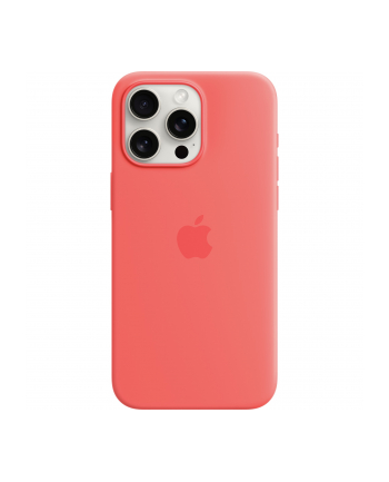 apple Etui silikonowe z MagSafe do iPhonea 15 Pro Max - guawa