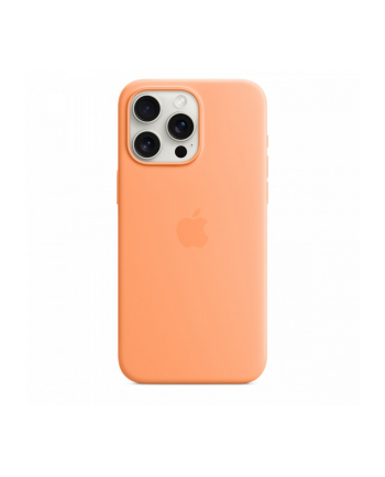 apple Etui silikonowe z MagSafe do iPhonea 15 Pro Max - pomarańczowy sorbet