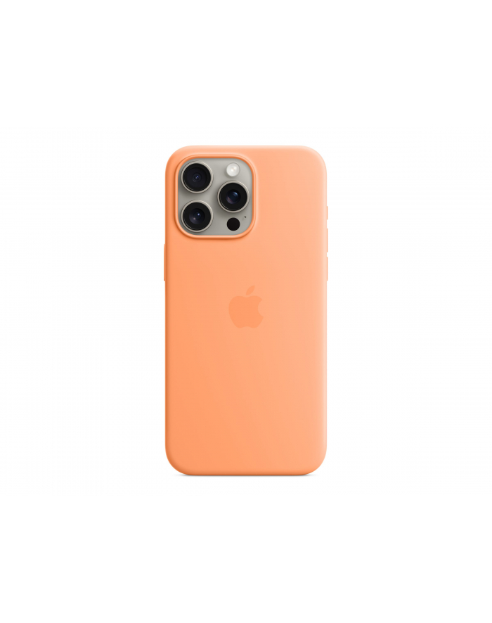 apple Etui silikonowe z MagSafe do iPhonea 15 Pro Max - pomarańczowy sorbet główny
