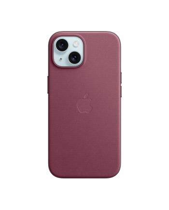 apple Etui z tkaniny FineWoven z MagSafe do iPhonea 15 - rubinowa morwa