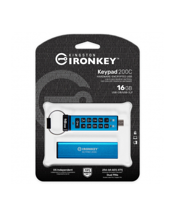 kingston Pendrive 16GB IronKey Keypad 200 FIPS140-3 Lvl3 AES-256