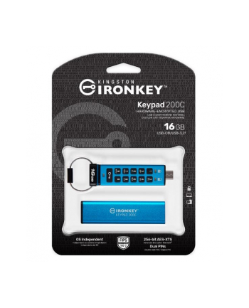 kingston Pendrive 16GB IronKey Keypad 200 FIPS140-3 Lvl3 AES-256