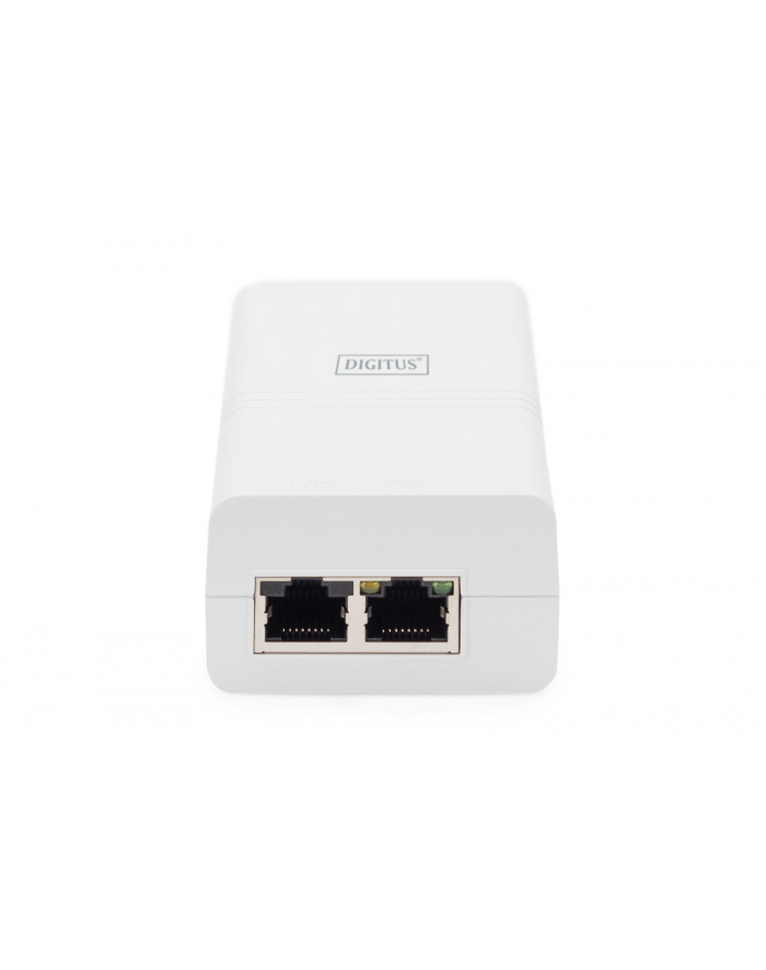 digitus Zasilacz/Adapter PoE 802.3af, max. 48V 15.4W Gigabit 10/100/1000 Mbps, aktywny, Biały główny