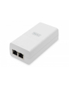 digitus Zasilacz/Adapter PoE 802.3af, max. 48V 15.4W Gigabit 10/100/1000 Mbps, aktywny, Biały - nr 1