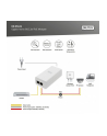 digitus Zasilacz/Adapter PoE 802.3af, max. 48V 15.4W Gigabit 10/100/1000 Mbps, aktywny, Biały - nr 6