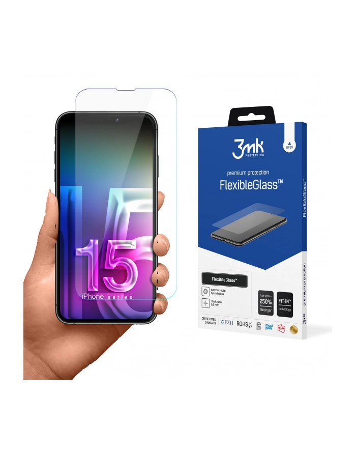 3mk FlexibleGlass iPhone 15 Plus 6,7 Szkło hybrydowe główny