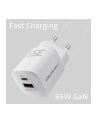 qoltec Ładowarka sieciowa 35W GaN ULTRA | 5-20V | 2.25-3A | 1 x USB typ C PD | 1 x USB | Biała - nr 11