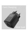 qoltec Ładowarka sieciowa 35W GaN ULTRA | 5-20V | 2.25-3A | 1 x USB typeC PD | 1 x USB | Czarna - nr 12