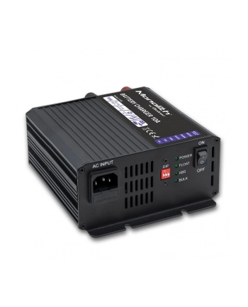 qoltec Inteligentna łaowarka Monolith do akumulatorów LiFePO4 AGM GEL SLA | 10A | 12V