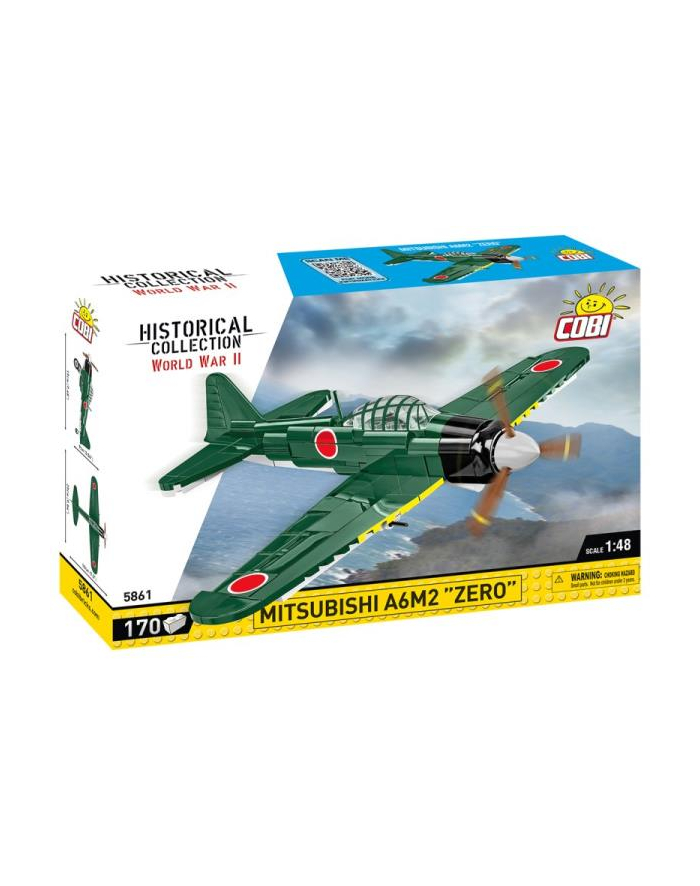 COBI 5861 Historical Collection WWII Mitsubishi A6M2 '';Zero''; 170 klocków główny