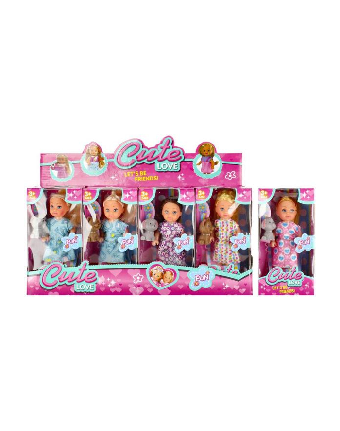 euro-trade Lalka 12cm + akcesoria Piesek mix p12 Mega Creative 499930 główny