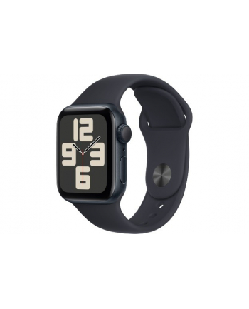 apple Watch SE GPS, 40mm Koperta z aluminium w kolorze północy z paskiem sportowym w kolorze północy - S/M