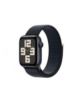 apple Watch SE GPS, 40mm Koperta z aluminium w kolorze północy z opaską sportową w kolorze północy