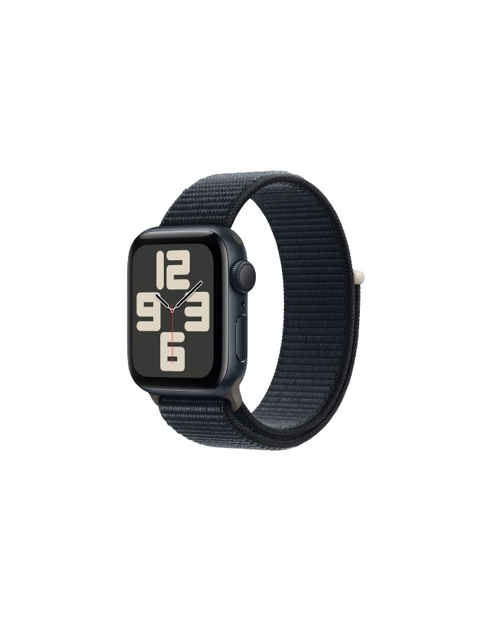 apple Watch SE GPS, 40mm Koperta z aluminium w kolorze północy z opaską sportową w kolorze północy główny