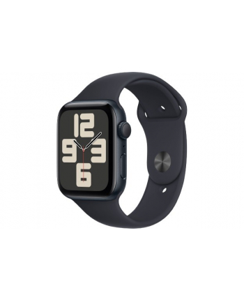 apple Watch SE GPS, 44mm Koperta z aluminium w kolorze północy z paskiem sportowym w kolorze północy - S/M