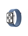 apple Watch SE GPS, 44mm Koperta z aluminium w kolorze srebrnym z opaską sportową w kolorze zimowego błękitu - nr 1