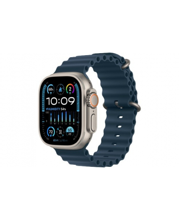 apple Watch Ultra 2 GPS + Cellular, 49mm Koperta z tytanu z paskiem Ocean w kolorze niebieskim