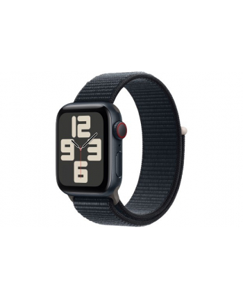 apple Watch SE GPS + Cellular, 40mm Koperta z aluminium w kolorze północy z opaską sportową w kolorze północy