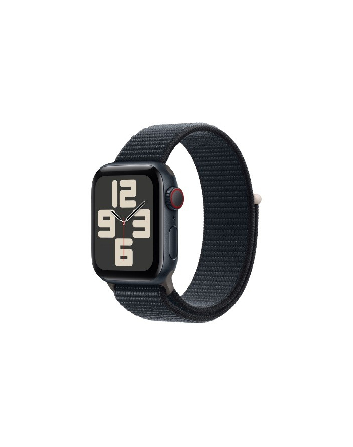apple Watch SE GPS + Cellular, 40mm Koperta z aluminium w kolorze północy z opaską sportową w kolorze północy główny