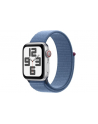apple Watch SE GPS + Cellular, 40mm Koperta z aluminium w kolorze srebrnym z opaską sportową w kolorze zimowego błękitu - nr 1