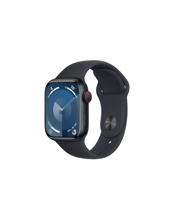 apple Watch Series 9 GPS + Cellular, 41mm Koperta z aluminium w kolorze północy z paskiem sportowym w kolorze północy - M/L główny
