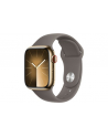 apple Watch Series 9 GPS + Cellular, 41mm Koperta ze stali nierdzewnej w kolorze złotym z paskiem sportowym w kolorze popielatego brązu - S/M - nr 1