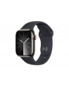 apple Watch Series 9 GPS + Cellular, 41mm Koperta ze stali nierdzewnej w kolorze mocnego grafitu z paskiem sportowym w kolorze północy - S/M - nr 1
