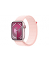 apple Watch Series 9 GPS + Cellular, 45mm Koperta z aluminium w kolorze różowym z opaską sportową w kolorze jasnoróżowym - nr 1