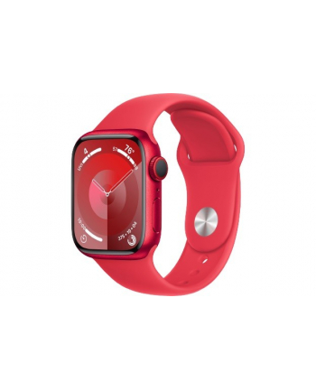 apple Watch Series 9 GPS + Cellular, 41mm Koperta z aluminium z edycji (PRODUCT)RED z paskiem sportowym z edycji (PRODUCT)RED - S/M