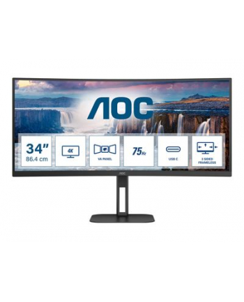 aoc Monitor CU34V5C 34 cali Curved VA 100Hz HDMI DP USB-C