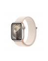 apple Watch Series 9 GPS, 41mm Koperta z aluminium w kolorze księżycowej poświaty z opaską sportową w kolorze księżycowej poświaty - nr 1