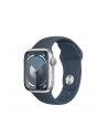 apple Watch Series 9 GPS, 41mm Koperta z aluminium w kolorze srebrnym z paskiem sportowy w kolorze sztormowego błękitu - M/L - nr 1