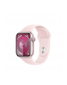 apple Watch Series 9 GPS, 41mm Koperta z aluminium w kolorze różowym z paskiem sportowy w kolorze jasnoróżowym - S/M - nr 1