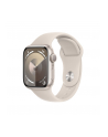 apple Watch Series 9 GPS, 45mm Koperta z aluminium w kolorze księżycowej poświaty z paskiem sportowym w kolorze księżycowej poświaty - S/M - nr 1