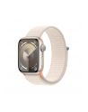 apple Watch Series 9 GPS, 45mm Koperta z aluminium w kolorze księżycowej poświaty z opaską sportową w kolorze księżycowej poświaty - nr 1