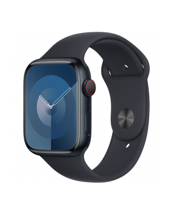 apple Watch Series 9 GPS, 45mm Koperta z aluminium w kolorze północy z paskiem sportowym w kolorze północy - S/M
