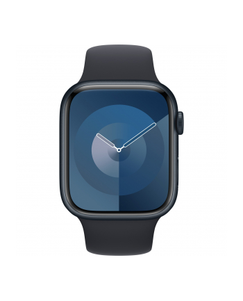 apple Watch Series 9 GPS, 45mm Koperta z aluminium w kolorze północy z paskiem sportowym w kolorze północy - S/M