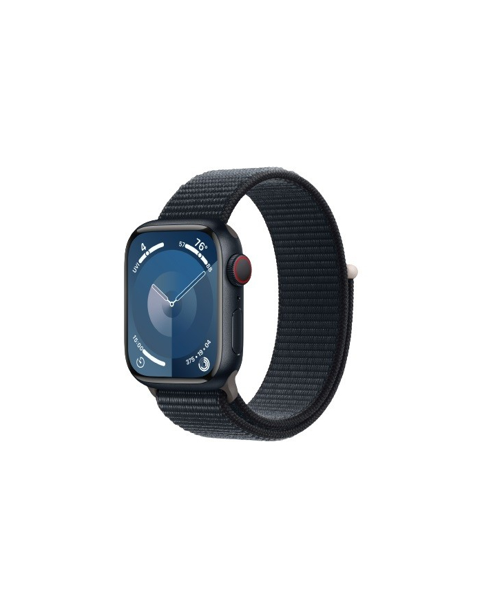 apple Watch Series 9 GPS + Cellular, 41mm Koperta z aluminium w kolorze północy z opaską sportową w kolorze północy główny