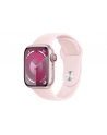 apple Watch Series 9 GPS + Cellular, 41mm Koperta z aluminium w kolorze różowym z paskiem sportowy w kolorze jasnoróżowym - M/L - nr 1