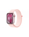 apple Watch Series 9 GPS + Cellular, 41mm Koperta z aluminium w kolorze różowym z opaską sportową w kolorze jasnoróżowym - nr 1