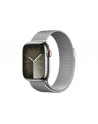 apple Watch Series 9 GPS + Cellular, 41mm Koperta ze stali nierdzewnej w kolorze srebrnym z bransoletą mediolańską w kolorze srebrnym - nr 1